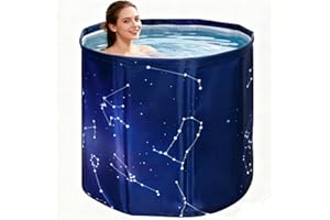 GENDLTHIJ Foldable Bath Tub for Adults, Large Foldable Cold Plunge Tub for Recovery, Collapsible Ice PlungeTub Suitable for H
