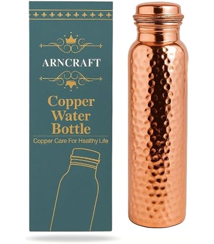Amazon.com: Copper Water Bottle for Drinking 34 oz Extra Large