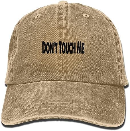 HE LOVE YING Don't Touch Me Adjustable Washed Cap Cowboy Baseball Hat Natural