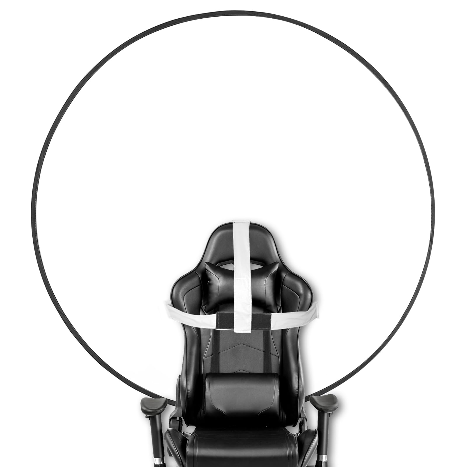 Photo 1 of Portable Green Screen Chair, 57 in Greenscreen Backdrop with Stand Double Sided Foldable Green Background, Chroma Key, for Photography Streaming Gaming Photo Zoom Video Chats and Meeting (White)