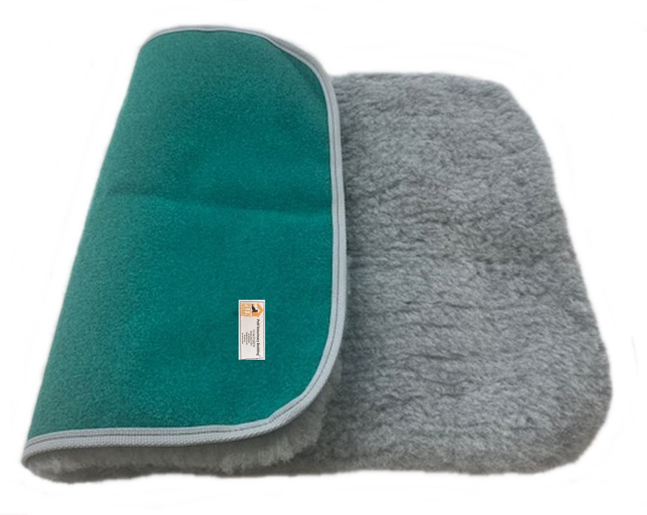 PnH Veterinary Bedding®- CLASSIC RANGE Binded for Extra Strength & Durability. Soft Fleece Vet Bedding Pieces with a Professional Look. GREY, WHITE - MANY COLOURS, MANY SIZES (GREY, 75cm x 50cm)