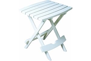 Adams Manufacturing 8500-48-3700 Plastic Quik-Fold Side Table, White