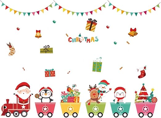 Amazon Com Bdh Christmas Decorations Stickers Christmas Cartoon