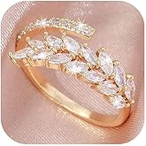 Grmpt Cubic Zirconia Leaf Ring for Women