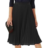 Sinono Women’s Floral Print Chiffon Midi Skirt – High Waist, Flowy & Pocketed - View #8