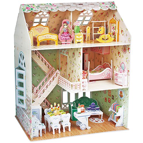 Cubicfun dollhouse kits with furniture,kids house 3d puzzle toys …