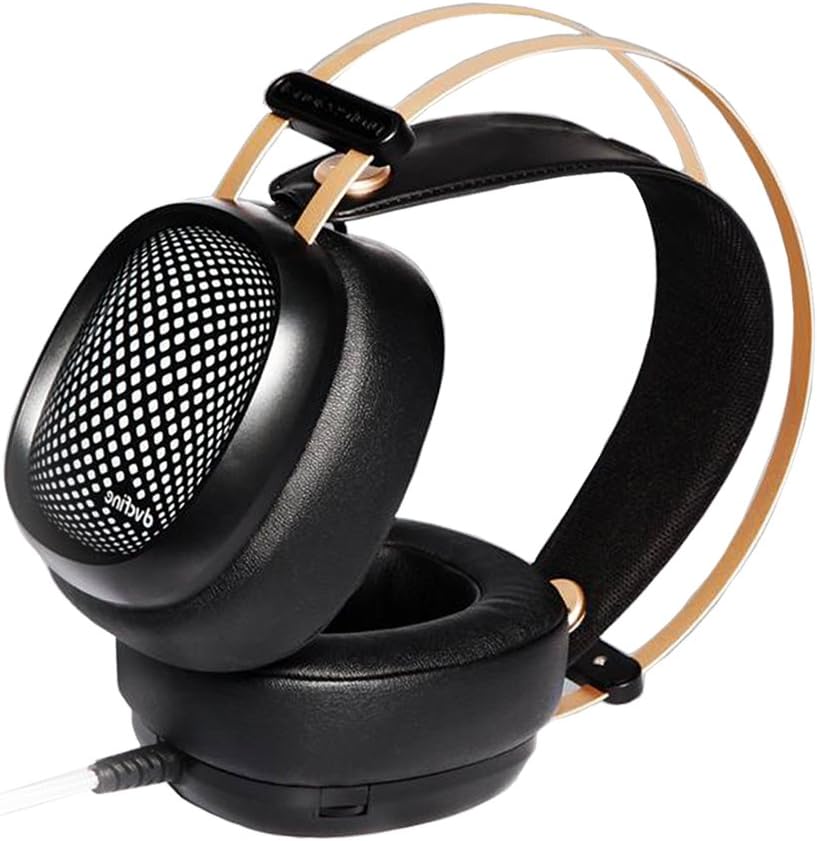 Adrance G20P USB 7.1 Gaming Headset for PS4 PC Desktop Computer, RGB LED Lightweight Gaming Headphones with Microphone - Black