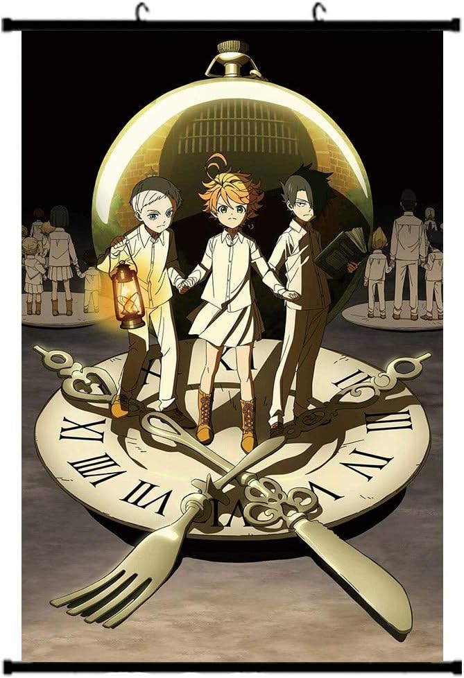 Amazon Com Aristory Anime The Promised Neverland Yakusoku No Neverland Norman Emma Ray Wall Scroll Mural Poster Wall Hang Poster Home Decor H02 Home Kitchen