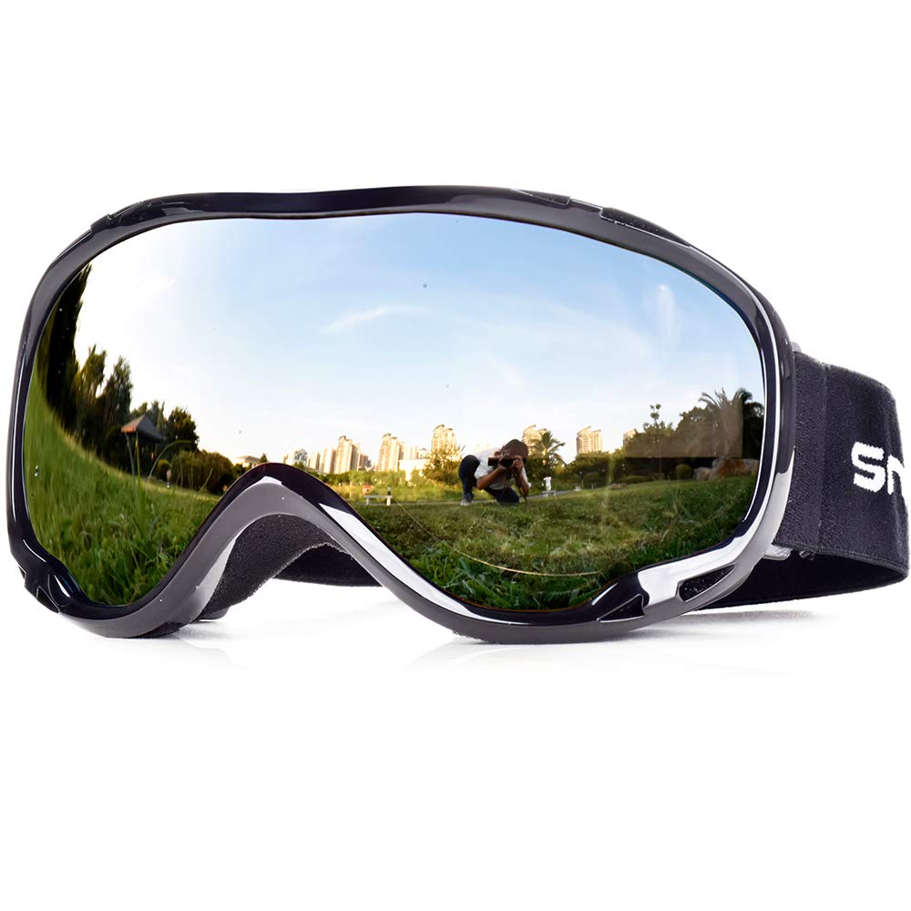 Snowledge Ski Snowboard Goggles with UV400 Protection, Skiing Snowboarding Goggles of Dual Lens with Anti Fog for Men, Women,Helmet Compatible