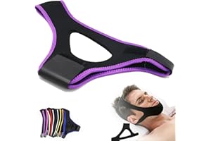 HONGMENG Airflow Jaw Strap Veralabs, Air Flow Jaw Strap, Airflow Jaw Strap, Breathable Chin Strap,Adjustable Chin Strap for Men and Women (Purple)