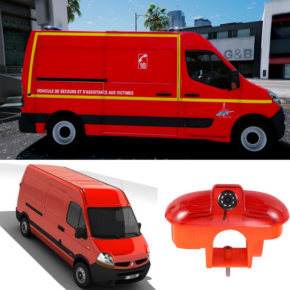 HD Night Vision Reversing Camera Replacement for Vauxhall Opel Movano Kipper Combi X70 MK/Movano A/Renault Master Kasten lI/Mascott/Fiat Scudo/Citroen Jumpy/Peugeot Expert 224 222 VF3/Interstar