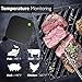 NutriChef Smart Bluetooth BBQ Thermometer - Upgraded Stainless Probe Safe to Leave in Grill, Outdoor Barbecue or Meat Smoker - Wireless Remote Alert iOS Android Phone WiFi App - PWIRBBQ40