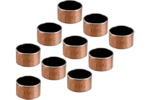 Kozelo 10pcs 1812 Sleeve Bearings - [18mm Bore Dia x 20mm OD x 12mm Length] Wrapped Oilless Bushings for Sliding Movements of Machinery Use