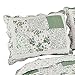Collections Etc Hadley Floral Patchwork Quilted Pillow Sham, Sage, Sham