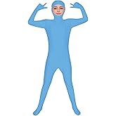 ATHX Kids High Stretch Spandex Halloween Cosplay Bodysuit Costume Open Face Unitard Child Full Body Skin Suit Zentai Suit