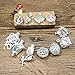 manloufushi 12Pcs Silver Pearl Bead Cage Pendant Charms for DIY Bracelet Necklace Earring Jewelry Making