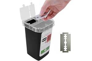 Safety Razors Blades Disposal Case, Disposable Razors Cutter Container, Barber Shop Storage Container, Small Portable Sharps 