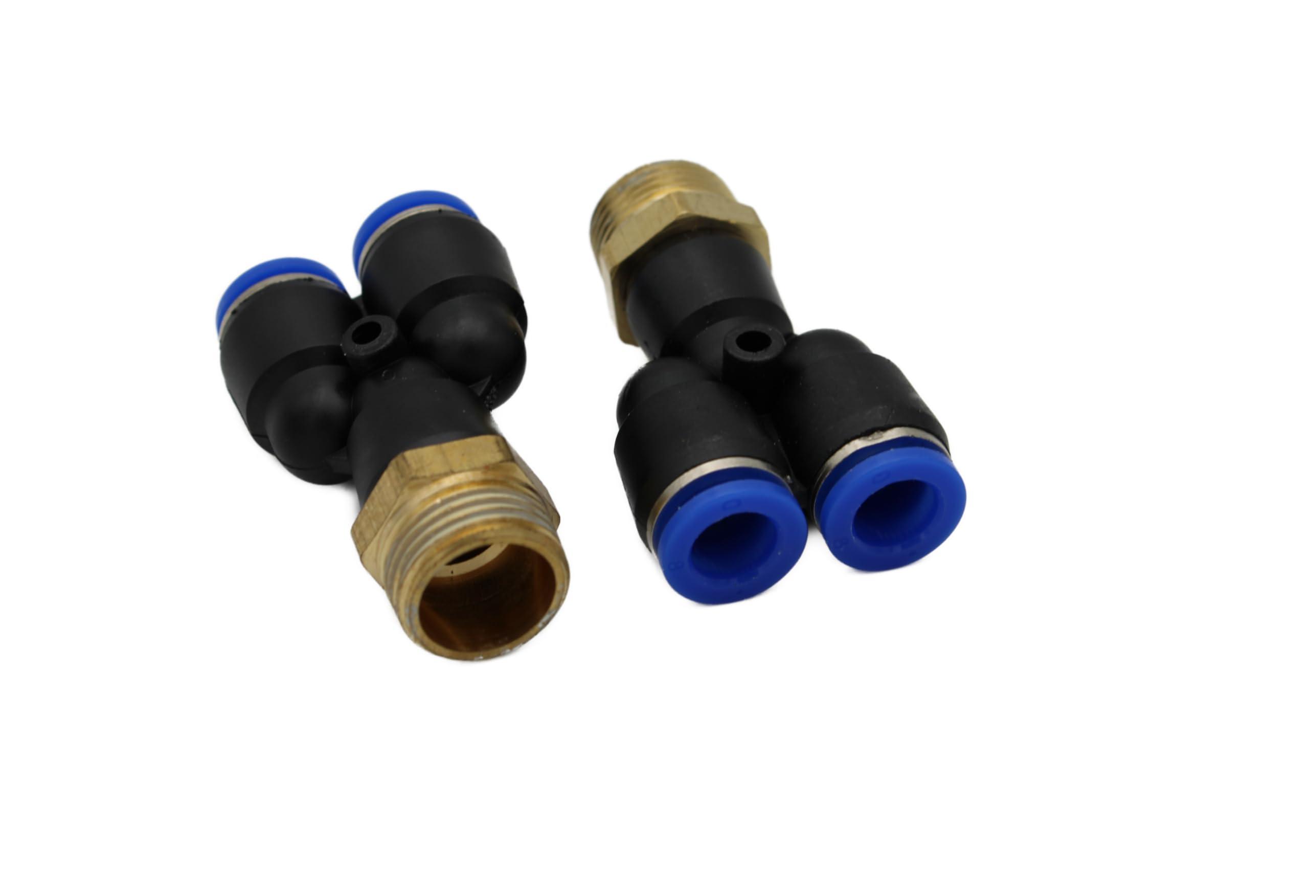 Pneumatic Y-Multiple Socket Fitting 1/2 Inch - 8 mm IQS Y-Connector T-Piece Compressed Air