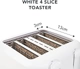 PIFCO Essentials White Toaster 4 Slice Dual Control 6 Browning Levels 1400W view 3
