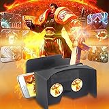 Bfun 3D Virtual Reality Google Cardboard 2.0V with Head Strap 3D Glasses DIY Kit Compatible with Android Apple Smartphone 3.5-6inch Black