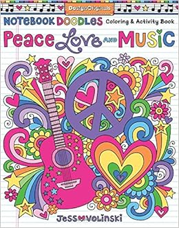 Notebook Doodles Peace Love Music Color Amp Activity