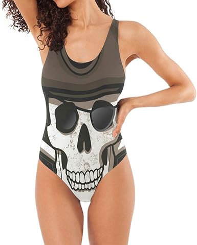 skull swimwear