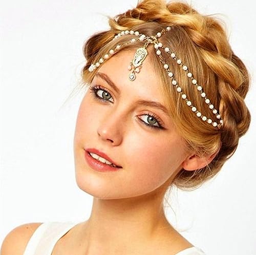 Amazon Com 1pc Vintage Deco 20s Flapper Ivory Pearl Headband