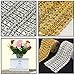 6 Row 2 Colors 1 M Acrylic Pyramid Rhinestone Diamond Ribbon with Self Adhesive Hook and Loop Tape for Wedding Cakes, Birthday Decorations, Baby Shower and Crafts Projects by Allazone (6 PCS)