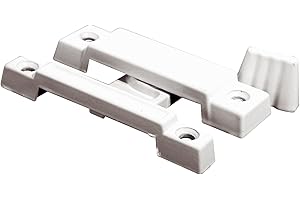 Prime-Line F 2533 Slim Line Sliding Window Sash Lock, 2-1/4 In. Hole Centers, Diecast Zinc, White-Painted, (Single Pack)