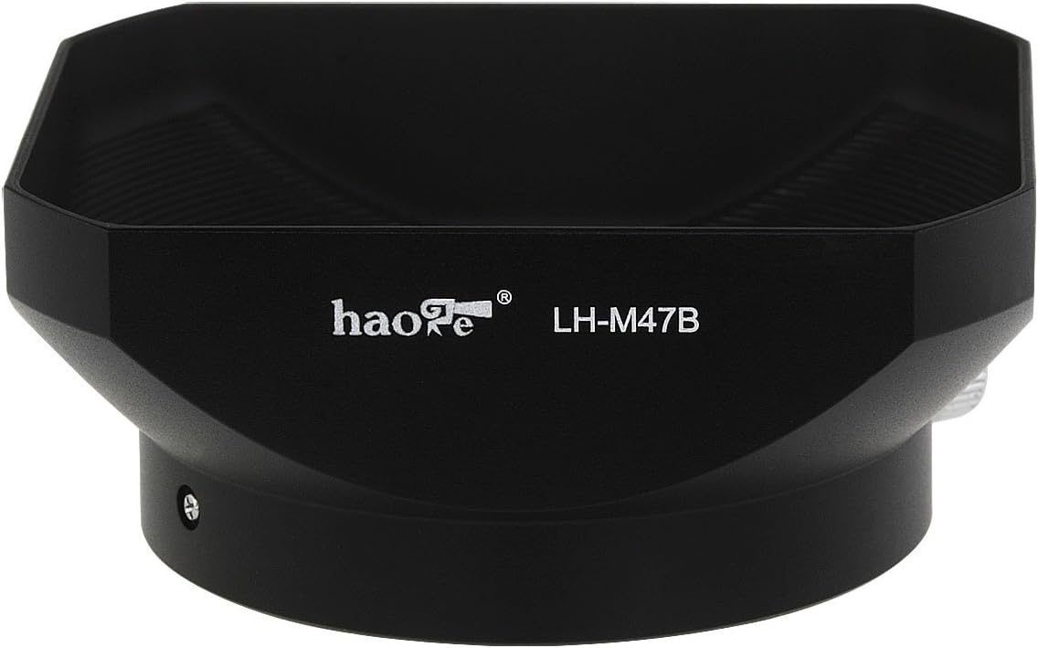 Haoge LH-M47B Rectangular Metal Lens Hood for Olympus M.ZUIKO Digital ED 12mm f2 1:2.0 Lens Replaces Olympus LH-48 Black - Image 4