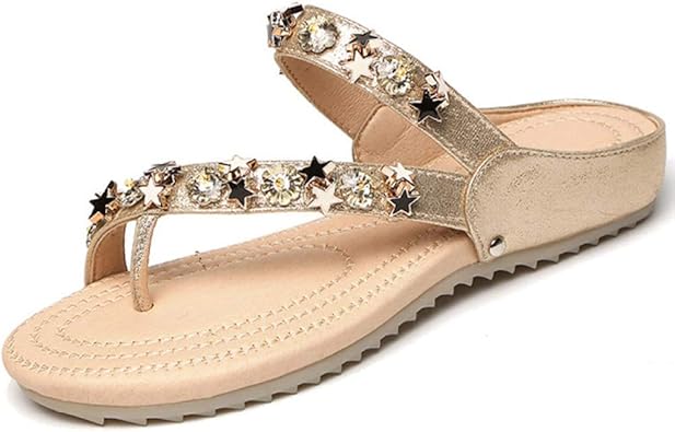 embellished slip on sandals