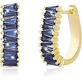 GAOKOXI Christmas Gold Earrings for Women,Fashion Christmas Rhinestone Earrings,Holiday Crystal Hoop Earrings Festival Trendy Jewelry