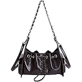 Y2k Chain Suede Shoulder Purse Vintage Crossbody Bag Women Trendy Handbags Fall Winter Casual Purse