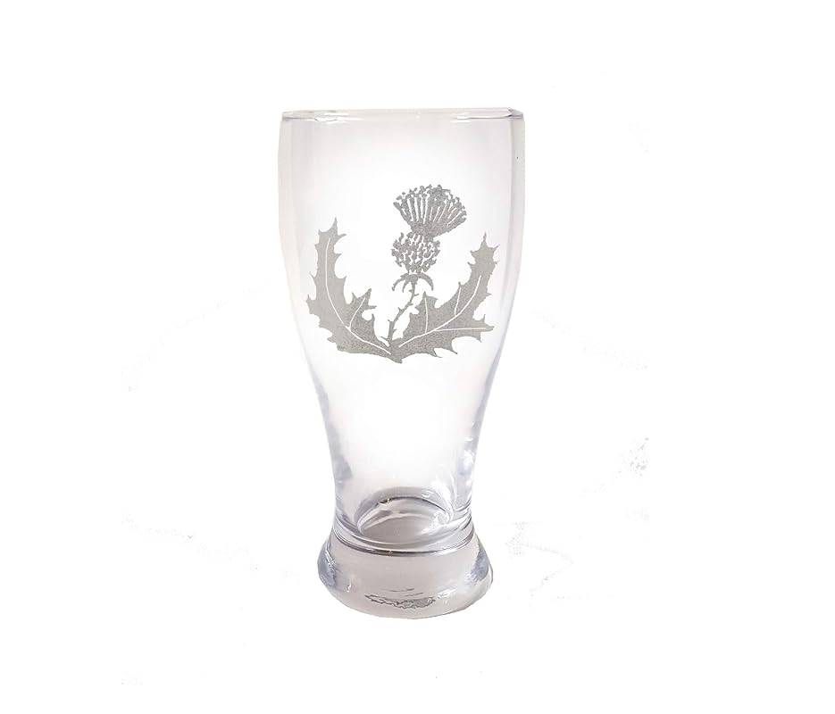 Scottish Thistle Pint Glass Handmade