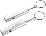 Noopel Emergency Survival Whistle 2 Pack with Keychain Aluminum Alloy view 4
