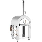Empava 32.5" Wood Fired Pizza Oven Grill for Outdoor Kitchen in Stainless Steel