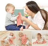 Vicloon Baby Comforter Blanket Rabbit Design 31x31 cm Pink Organic Cotton view 7