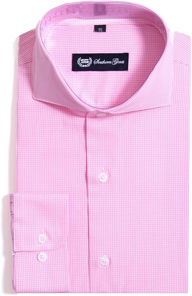 Southern Gents Men's Full Spread Collar Modern Fit Dress Shirt (Small