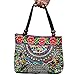 Vintage Embroidery Boho Womens Handbag Mandala Flower Embroidered Totes Travel Beach Bag