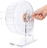 Niteangel Super Silent 10-Inch Hamster Wheel Adjustable Stand Medium Transparent view 6