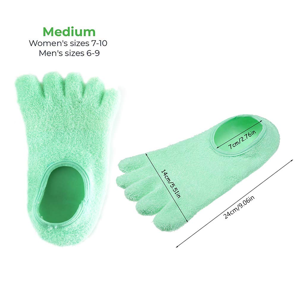 Codream 5-Toe Moisturizing Cracked Heel Socks - Treat Your Dry Feet Fast. Best Pain Relief from Cracking Foot Skin with These Gel Infused Moisturizer Sleeves for Women and Man : Beauty