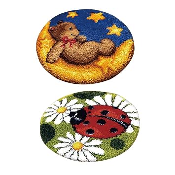 Amazon De F Fityle 2 Sets Knupfteppich Fur Kinder Und Erwachsene