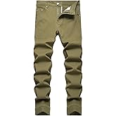 LZLER Mens Jeans Slim Fit Stretch Jeans Comfort Casual Classic Solid Denim Pants for Men