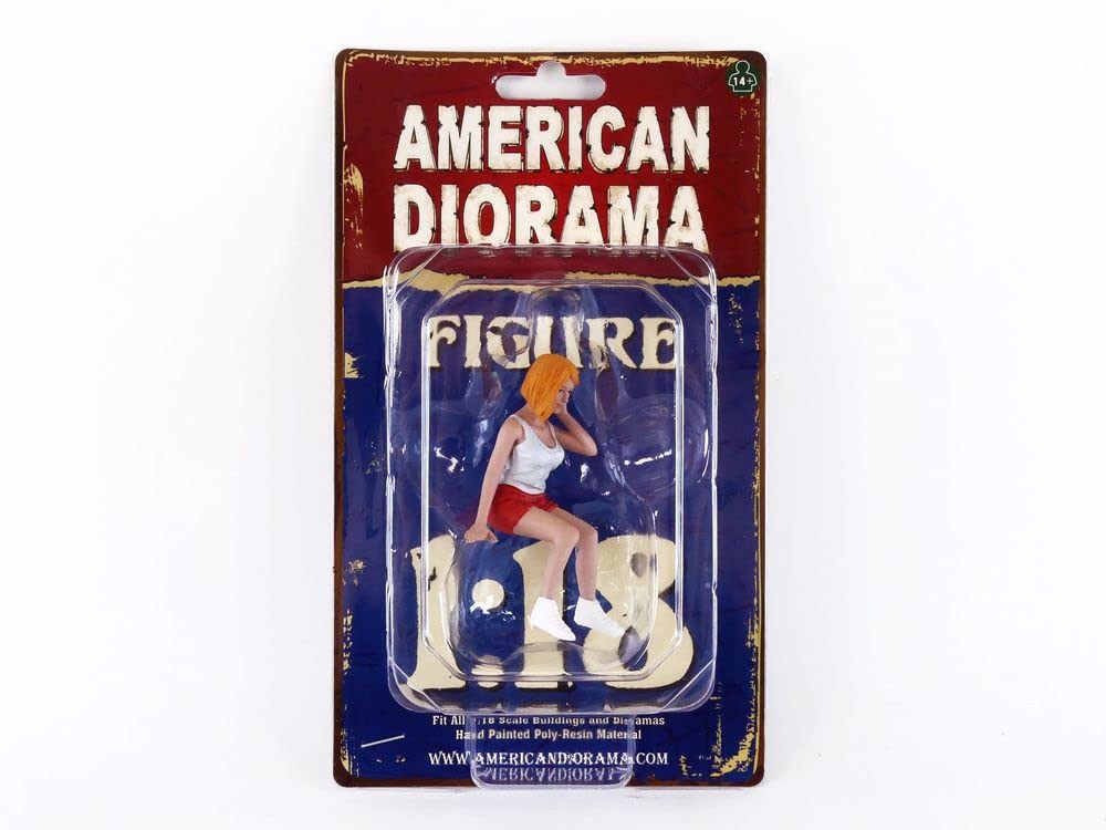 American Diorama 76293 Collectible Miniature car, Red/White