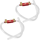 Xiqaler 2 PCS Car Brake Bleeder Hose, 6MM One Way Check Valve Tube with 4 Clips for Hydraulic System Bleeding, Universal Brake Bleeding Tool Set for Car Motorcycle Clutch