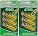Ticonderoga Pencil-Shaped Erasers, Latex-Free, 3-Pack (38953)(2Pack)