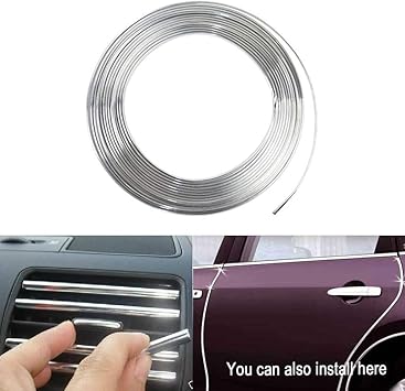 13FT//4M Chrome Moulding Trim Strip Car Door Edge Scratch Guard Protector Cover