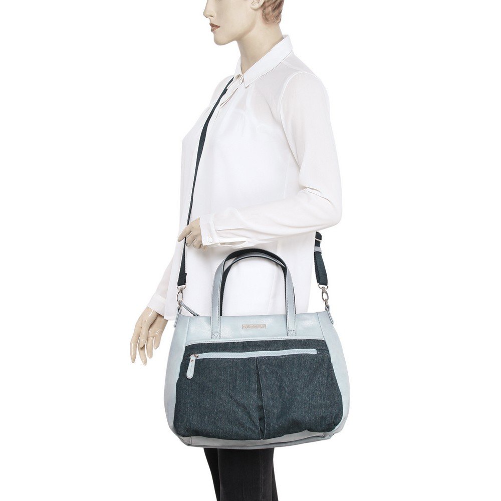 caprese women's satchel (light blue)