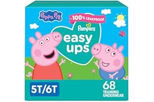Pampers Easy Ups Training Underwear Girls Size 7 5T6T, 68 Count