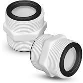 2Pcs 1.5&rsquo;to 1.5&rsquo; Pool Hose Adapter, Pool Hose Connector Coupling Above Ground Pool Hose Adapter Compatible with Intex, Garden Hose Extender with 2 Rings Gaskets for 1.5 Inch Above Ground Pool Hose